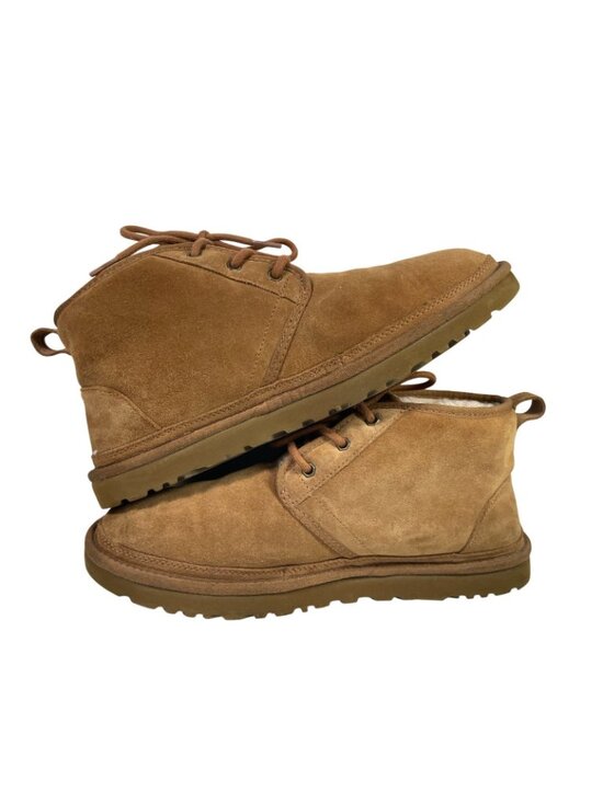 UGG Mens Neumel Suede Chukka Boots 12 Chestnut Fur Lined Lace Up Outdoor Shoes main image 7
